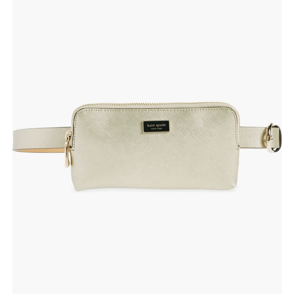 Kate Spade New York Pale Gold Logo Belt /Fanny Bag